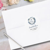 Blue Baby Boy Shower Ronde Sticker