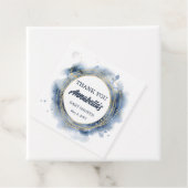 Blue Baby Boy Shower Square Bedankjes Labels (In situ)