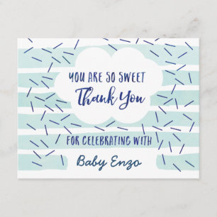 Blue Baby Boy Sprinkle Dank je kaarten