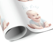 Blue Baby Boy Voor Baby shower Cadeaupapier (Rol Hoek)
