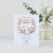 Blue Baby Brewing Tea Party Douche Bloemen Brunch (Staand voorkant)