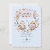 Blue Baby Brewing Thee Feest Borrel Bloemen Brunch Kaart (Voorkant)