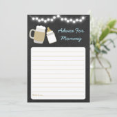 Blue Baby brouwt Baby shower advies Kaart (Staand voorkant)