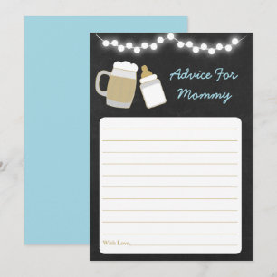Blue Baby brouwt Baby shower advies Kaart