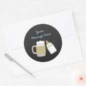Blue Baby brouwt Baby shower Ronde Sticker (Envelop)