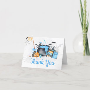 Blue Baby brouwt pompoen Halloween Baby shower Bedankkaart