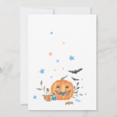 Blue Baby brouwt Schattige Halloween Baby shower Kaart (Achterkant)