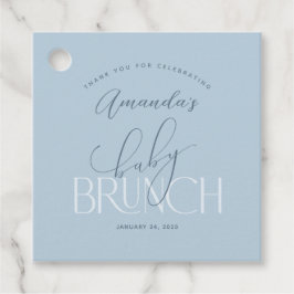Blue Baby Brunch Bedankt Bedankjes Labels