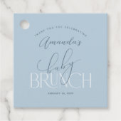 Blue Baby Brunch Bedankt Bedankjes Labels (Voorkant)