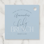 Blue Baby Brunch Dank Je Bedankjes Labels (Achterkant)