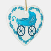 Blue Baby Buggy Heart ornament (Rechts)