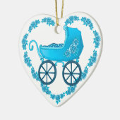 Blue Baby Buggy Heart ornament (Links)