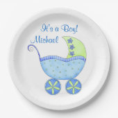 Blue Baby Buggy is een speciaal personele naam Papieren Bordje (Voorkant)