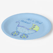 Blue Baby Buggy is een speciaal personele naam Papieren Bordje (Gekanteld)