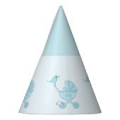 Blue Baby Carriage Baby shower Party Pet Feesthoedjes (Links)