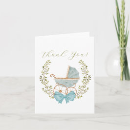 Blue  Baby Carriage Bedankkaart
