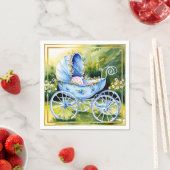 Blue Baby Carriage in Garden Bloom Servet (Insitu)