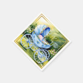 Blue Baby Carriage in Garden Bloom Servet (Hoek)