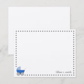 Blue Baby Carriage Personated Note Card Notitiekaartje (Voorkant / Achterkant)