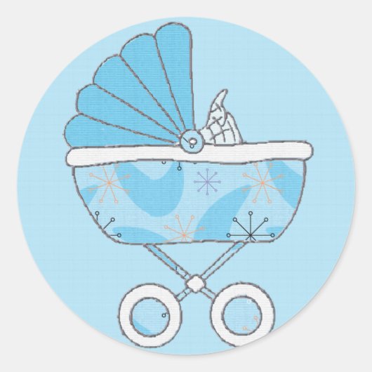 Blue Baby Carriage Sticker (Voorkant)