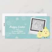 Blue Baby Chick Easter Photo-kaarten Feestdagenkaart (Voorkant / Achterkant)