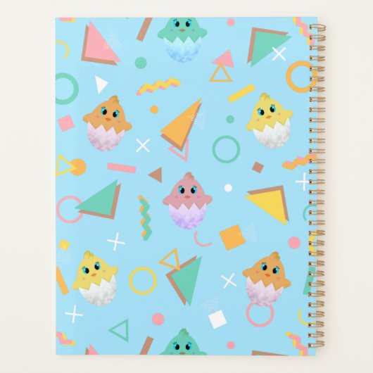 Blue Baby Chick Planner (Achterkant)
