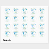 Blue Baby Clothesline Baby shower Sticker (Vel)