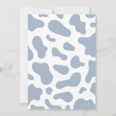 Blue Baby Clothesline Little Cowboy Baby shower Kaart (Achterkant)