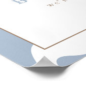 Blue Baby Clothesline Little Cowboy Baby shower Poster (Hoek)