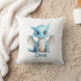 Blue Baby Dragon Chinees Nieuwjaar 2024 Kussen