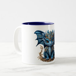 Blue Baby Dragon tweekleurige mok