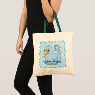 Blue Baby Duck Tote Bag