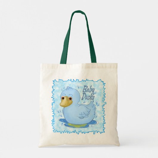 Blue Baby Duck Tote Bag (Achterkant)