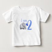 Blue Baby Elephant Custom Age Toddler 2e verjaarda (Voorkant)