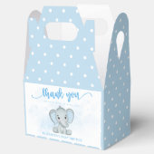 Blue Baby Elephant Little Peanut Baby shower Bedankdoosjes (Geopend)