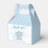Blue Baby Elephant Little Peanut Baby shower Bedankdoosjes (Voorkant Zijde)