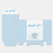 Blue Baby Elephant Little Peanut Baby shower Bedankdoosjes (Ongevouwen)