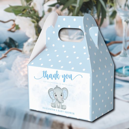 Blue Baby Elephant Little Peanut Baby shower Bedankdoosjes