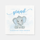Blue Baby Elephant Little Peanut Baby shower Servet (Voorkant)