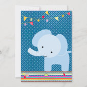 Blue Baby Elephant Persoonlijke Partij Kaart (Achterkant)