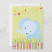 Blue Baby Elephant Persoonlijke Partij Kaart (Achterkant)