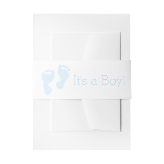 Blue Baby Feet Baby Boy Uitnodigingen Wikkel (Voorkant Voorbeeld)