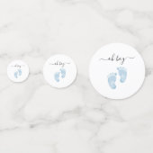 Blue Baby Feet Baby shower oh boy Baby shower Confetti (Voorkanten)