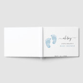 Blue Baby Feet Baby shower Welkomstbord Baby Boy Gastenboek (Volledig)