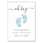 Blue Baby Feet Baby shower Welkomstbord Baby Boy Kaart (Voorkant)
