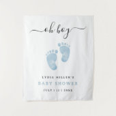 Blue Baby Feet Baby shower Welkomstbord Baby Boy Wandkleed (Voorkant)