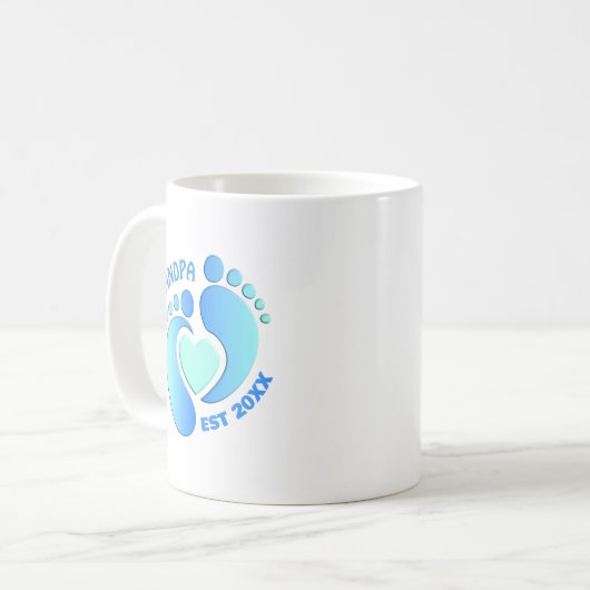 Blue Baby Feet Mok voor opa (Voorkant links)