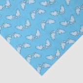 Blue Baby Feet Patroon Tissuepapier (Detail)