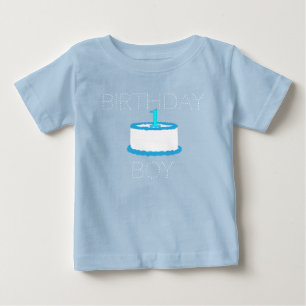 Blue Baby First Birthday Shirt