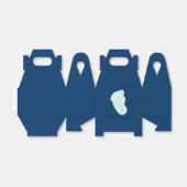 Blue Baby Footprint Baby shower Bedankdoosjes (Uitgevouwen)